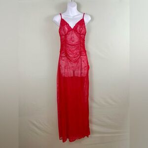Victorias Secret Y2K Glam Sheer Lace Romantic Sexy Maxi Intimates Dress